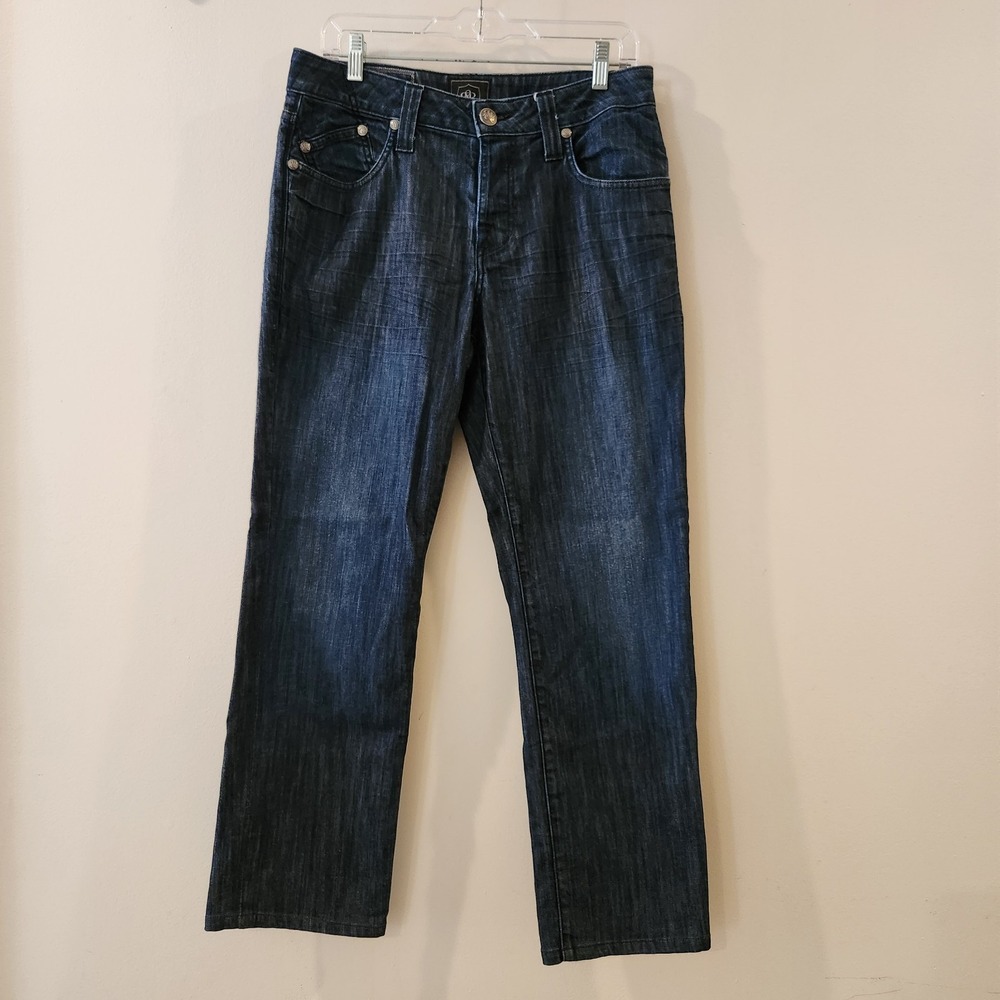 Rock Republic Men's Jeans Straight Leg Dark Wash Denim Button Fly 32×30